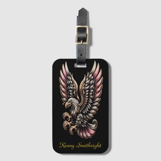 Golden Eagle stijgt hoog Bagagelabel (Voorkant (verticaal))