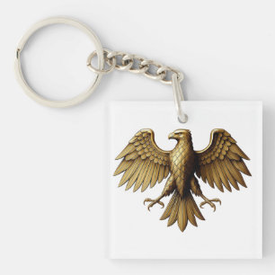 Golden Eagle T-shirt ontwerp majestueuze vogelgr Sleutelhanger