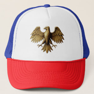 Golden Eagle T-shirt ontwerp majestueuze vogelgr Trucker Pet