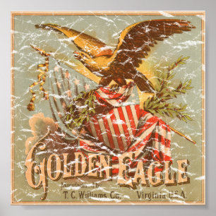 Golden Eagle Tobacco 1900 - in nood Poster
