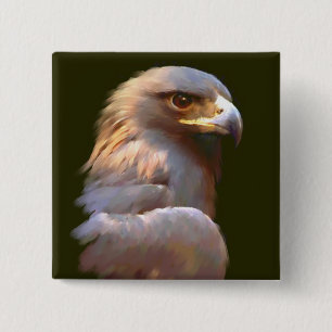 Golden Eagle Vierkante Button 5,1 Cm