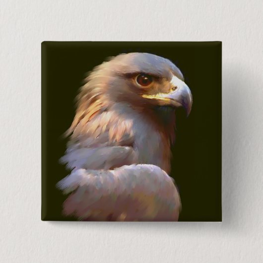 Golden Eagle Vierkante Button 5,1 Cm (Voorkant)