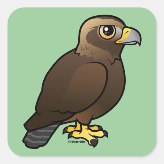 Golden Eagle Vierkante Sticker (Voorkant)