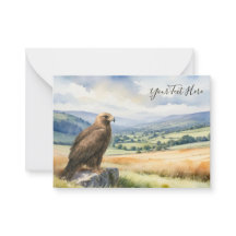 Golden Eagle Watercolor Bird of Prey Custom Text