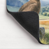 Golden Eagle Watercolor Wildlife Personalized Muismat (Hoek)