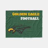 Golden Eagles Fleece Deken | Glen Ellyn Voetbal (Voorkant (Horizontaal))
