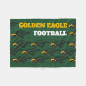 Golden Eagles Fleece Deken | Glen Ellyn Voetbal (Voorkant (Horizontaal))