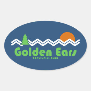 Golden Ears Provincial Park Brits-Columbia Retro Ovale Sticker