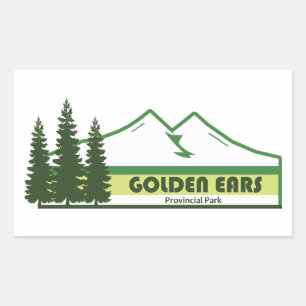 Golden Ears Provincial Park Groene Strepen Rechthoekige Sticker