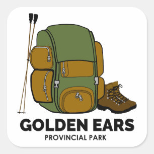 Golden Ears Provincial Park Rugzak Vierkante Sticker
