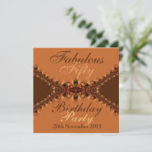 Golden Earth Fabulous Birthday Party Invitation Kaart (Staand voorkant)