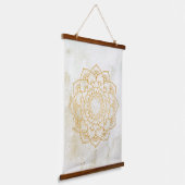 Golden Earthy Mandala Hangend Wandkleed (Gebogen)