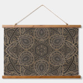 Golden Earthy Mandala Hanging Tapestry Hangend Wandkleed (Voorkant)