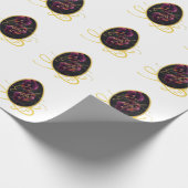 Golden Easter Egg and Elegant Iris Cadeaupapier (Hoek)