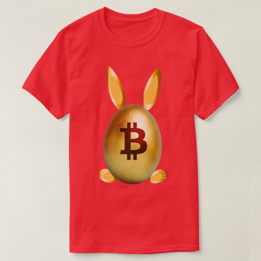 Golden Easter Egg Bunny Ears Footprint Funny Crypt T-shirt (Design voorkant)