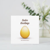 Golden Easter Egg  Feestdagenkaart (Staand voorkant)