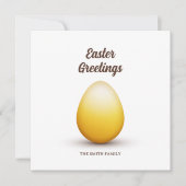 Golden Easter Egg  Feestdagenkaart (Voorkant)