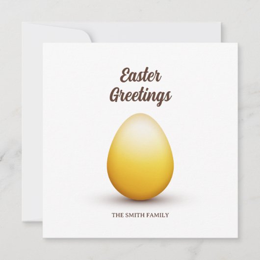 Golden Easter Egg Feestdagenkaart (Voorkant)
