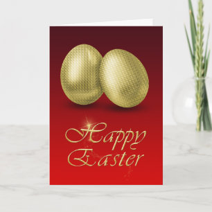 Golden Easter Eggs - Wenskaart Feestdagen Kaart
