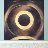 Golden Eclipse Canvas Afdruk (Insitu (Houten vloer))