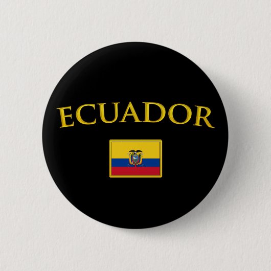 Golden Ecuador Ronde Button 5,7 Cm (Voorkant)