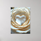 Golden-Edged Purity Crystal Rose Canvas Art Afdruk (Voorkant)