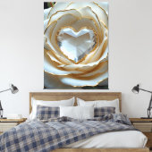 Golden-Edged Purity Crystal Rose Canvas Art Afdruk (Insitu (Slaapkamer))