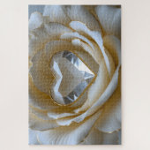 Golden-Edged Purity – Crystal Rose Puzzle Legpuzzel (Verticaal)