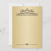 Golden effect confetti zwarte bruiloft kaart (Achterkant)
