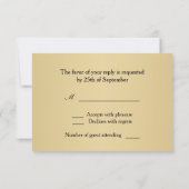 Golden effect confetti zwarte RSVP Uitnodiging (Achterkant)