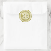 Golden effect Happy 65th Birthday Sticker (Tas)