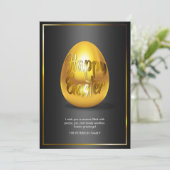 Golden Egg Happy PaasWenskaart Kaart (Staand voorkant)