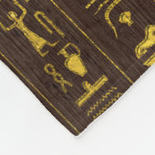 Golden Egyptian Eye of Horus and hieroglyphics Fleece Deken (Hoek)