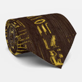 Golden Egyptian Eye of Horus and hieroglyphics Stropdas (Opgerold)