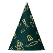 Golden Egyptian Hieroglyphs Typografie Egypte Feesthoedjes (Links)