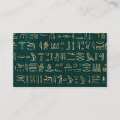 Golden Egyptian Hieroglyphs Typografie Egypte Informatiekaartje (Voorkant)