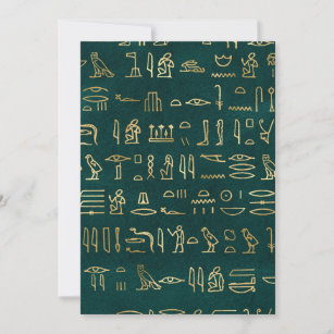 Golden Egyptian Hieroglyphs Typografie Egypte Kaart