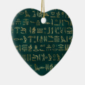 Golden Egyptian Hieroglyphs Typografie Egypte Keramisch Ornament (Rechts)