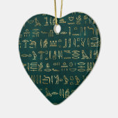 Golden Egyptian Hieroglyphs Typografie Egypte Keramisch Ornament (Links)
