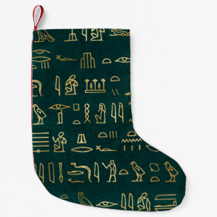Golden Egyptian Hieroglyphs Typografie Egypte Kleine Kerstsok