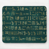Golden Egyptian Hieroglyphs Typografie Egypte Muismat (Voorkant)