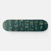 Golden Egyptian Hieroglyphs Typografie Egypte Persoonlijk Skateboard (Horizontaal)