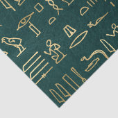 Golden Egyptian Hieroglyphs Typografie Egypte Tissuepapier (Detail)