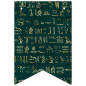 Golden Egyptian Hieroglyphs Typografie Egypte Vlaggetjes (Tweede vlag)