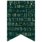 Golden Egyptian Hieroglyphs Typografie Egypte Vlaggetjes (Eerste vlag)