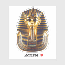 Golden Egyptian Pharaoh Mask Art Sticker