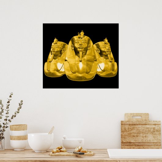 Golden Egyptian Pharaohs Poster (Keuken)