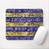 Golden Egyptische hiërogliefen patroon Muismat (Met muis)