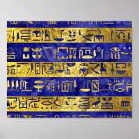 Golden Egyptische hiërogliefen patroon