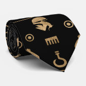 Golden Egyptische Scarab Beetle - in een cirkelvor Stropdas (Opgerold)